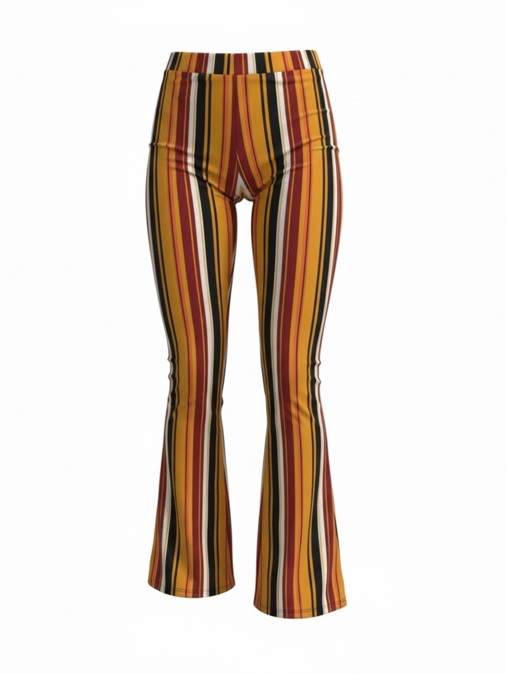 Altar’d state pull on striped flare pants, small